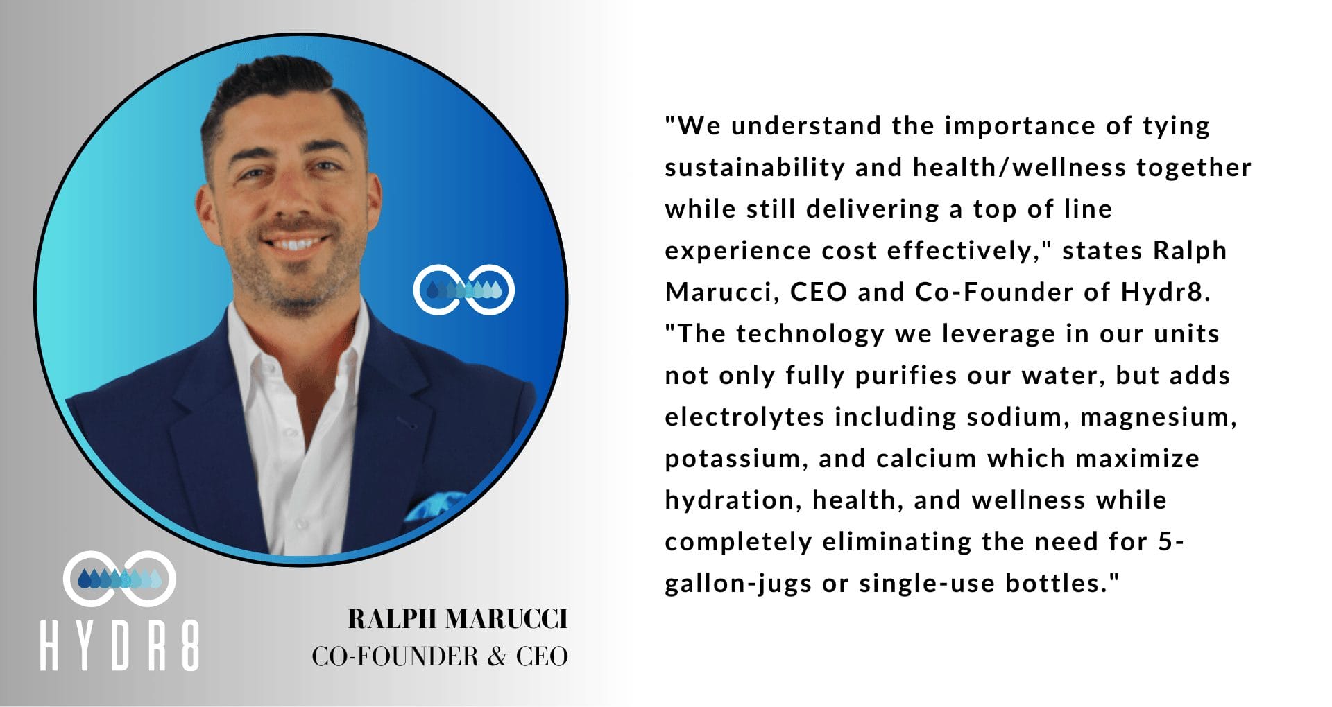 hydr8 ceo statement hydr8 ceo ralph marucci statement