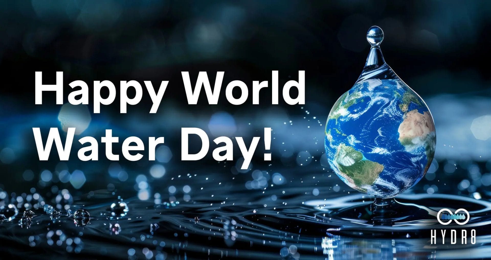 Earth shaped water droplet symbolizing water conservation with a