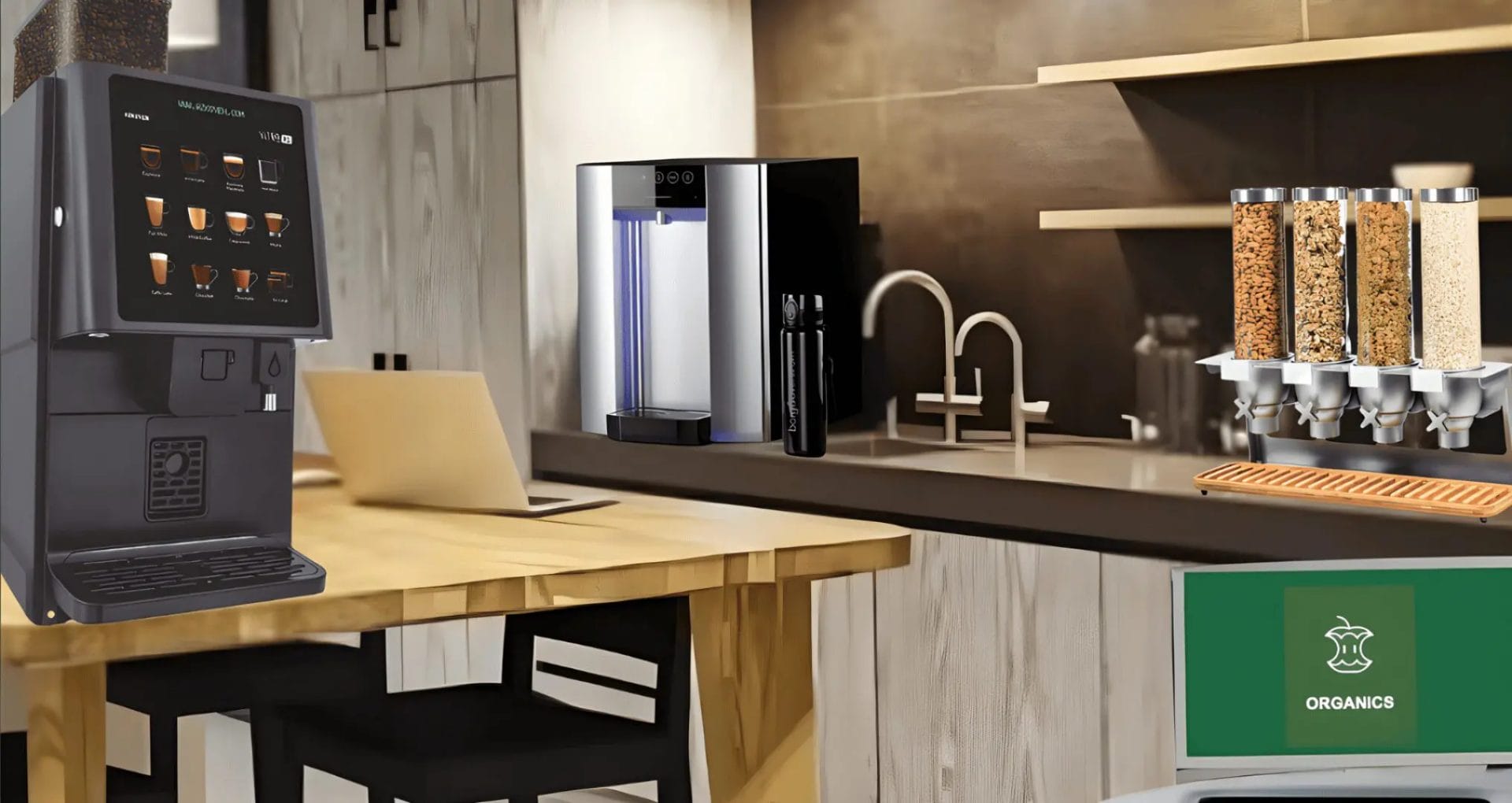 next generation office breakroom, Zero Waste Office